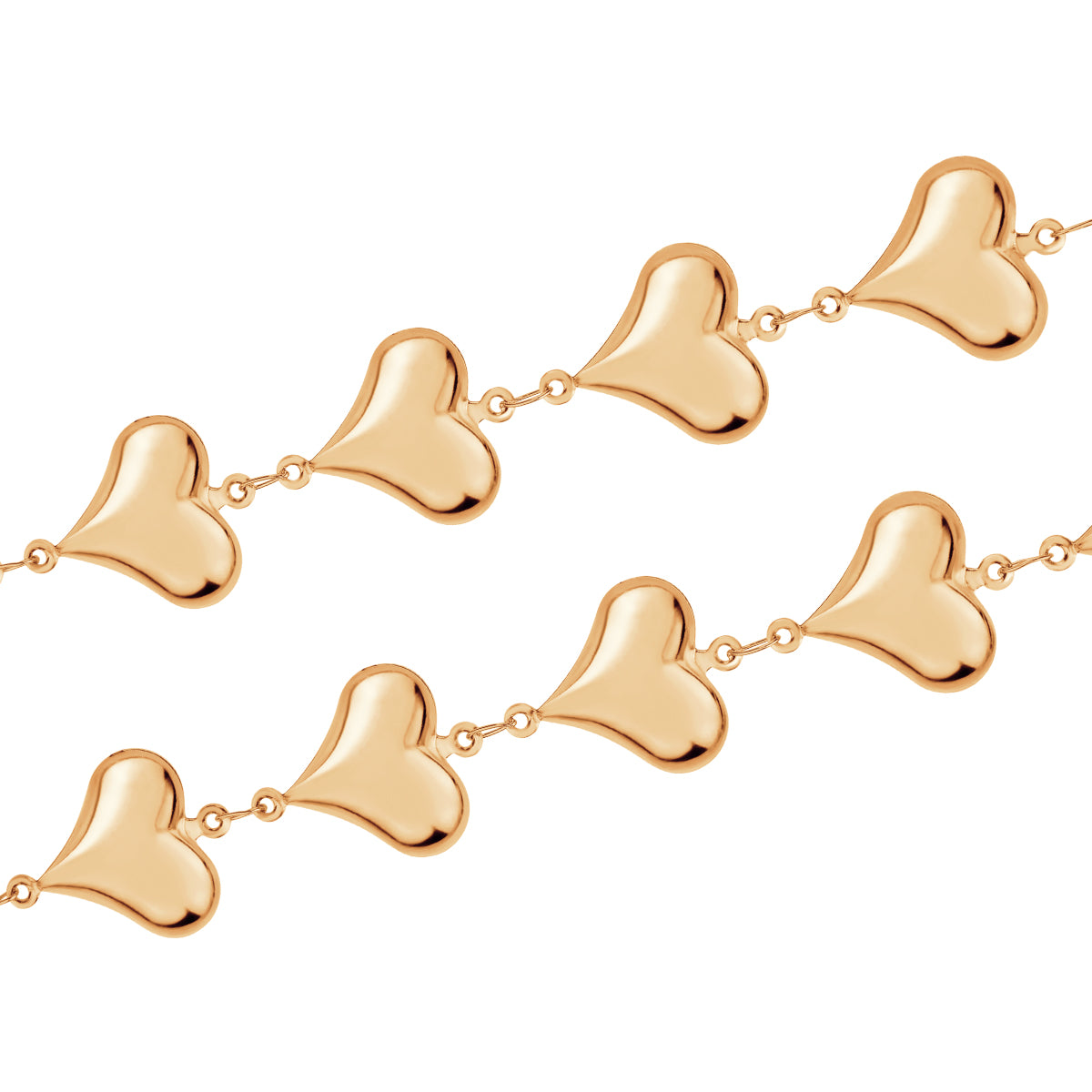 Bransoletka stalowa - serca