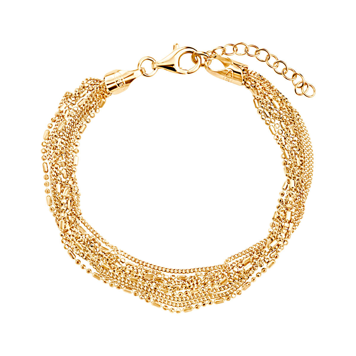 Bransoletka srebrna pozłacana - Verona