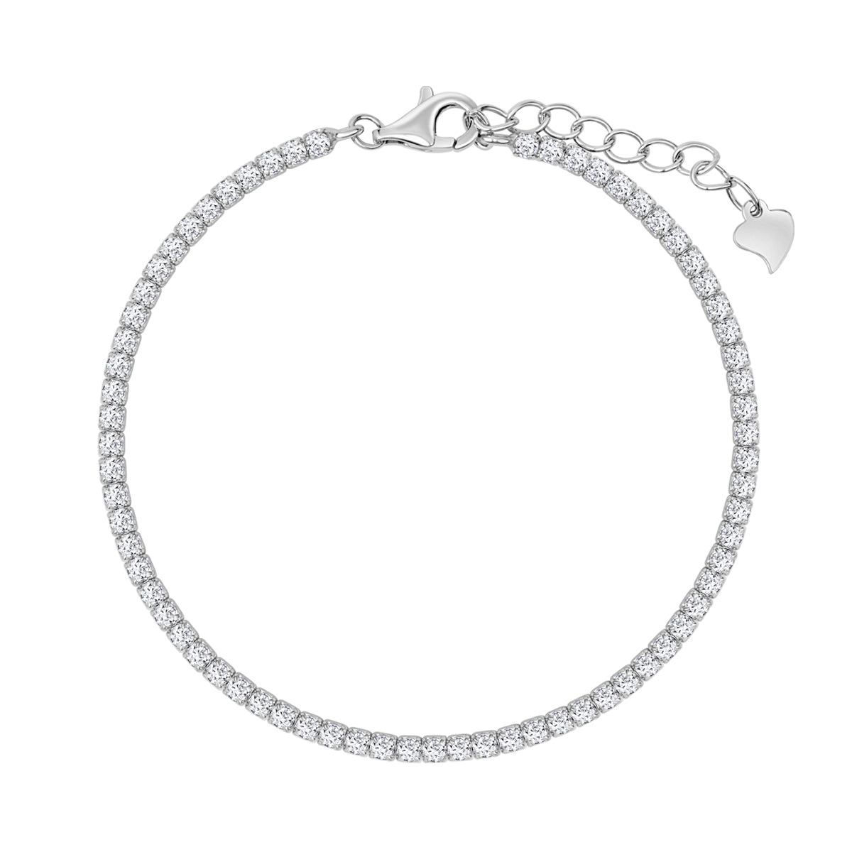 Bransoletka tenisowa srebrna z cyrkoniami - Evento