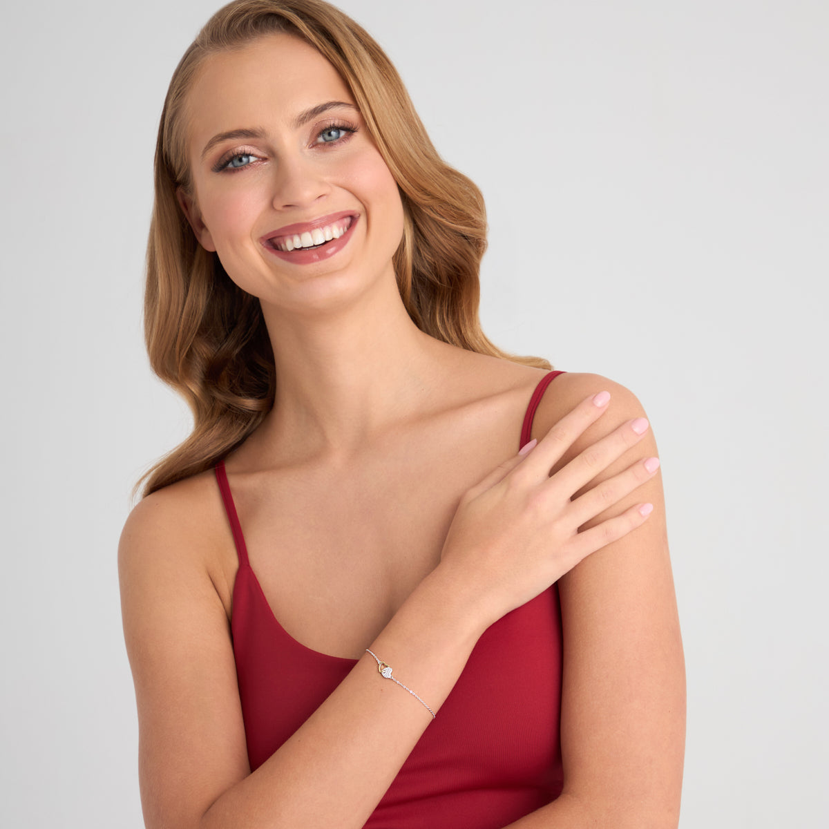 Bransoletka srebrna z cyrkoniami - serca - Symbole Miłości