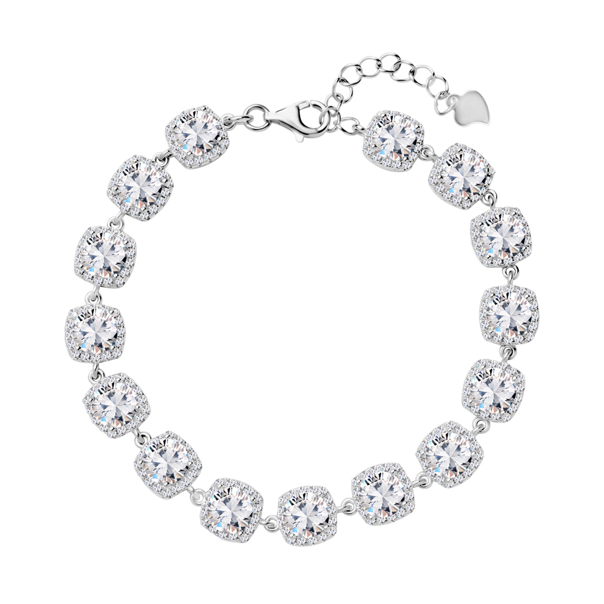 Bransoletka srebrna z cyrkoniami