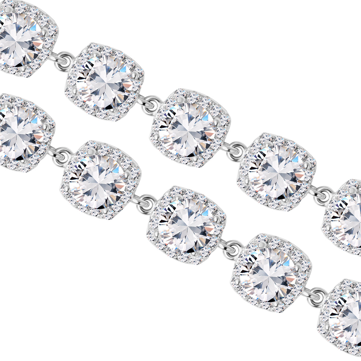 Bransoletka srebrna z cyrkoniami