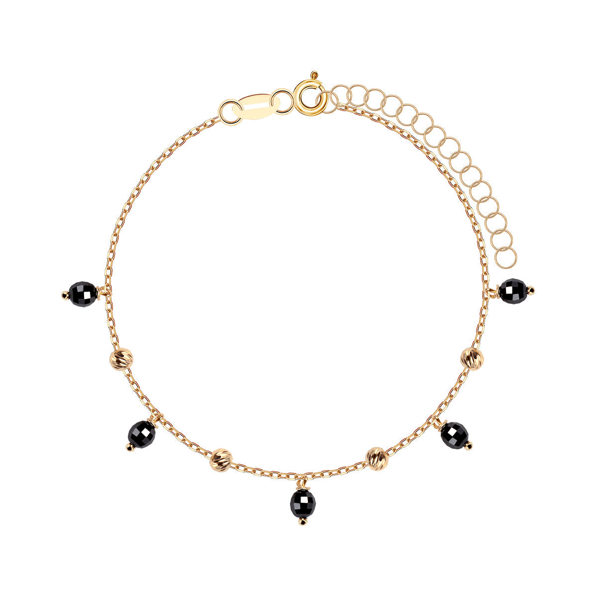 Bransoletka srebrna pozłacana z cyrkoniami - Verona