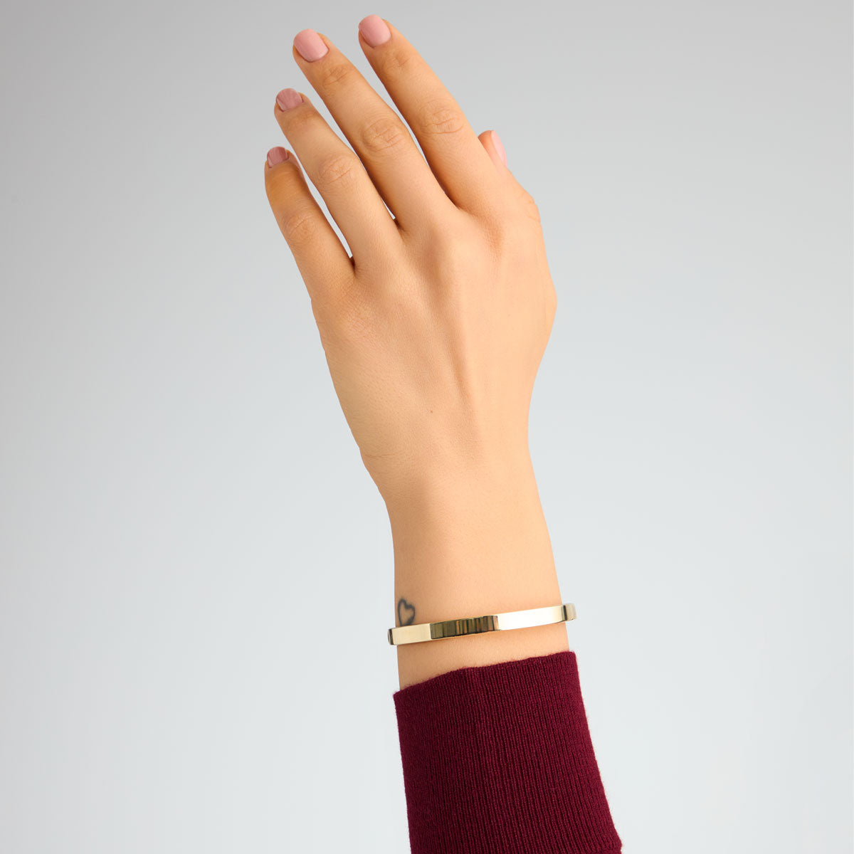 Bransoletka srebrna sztywna pozłacana - Senza