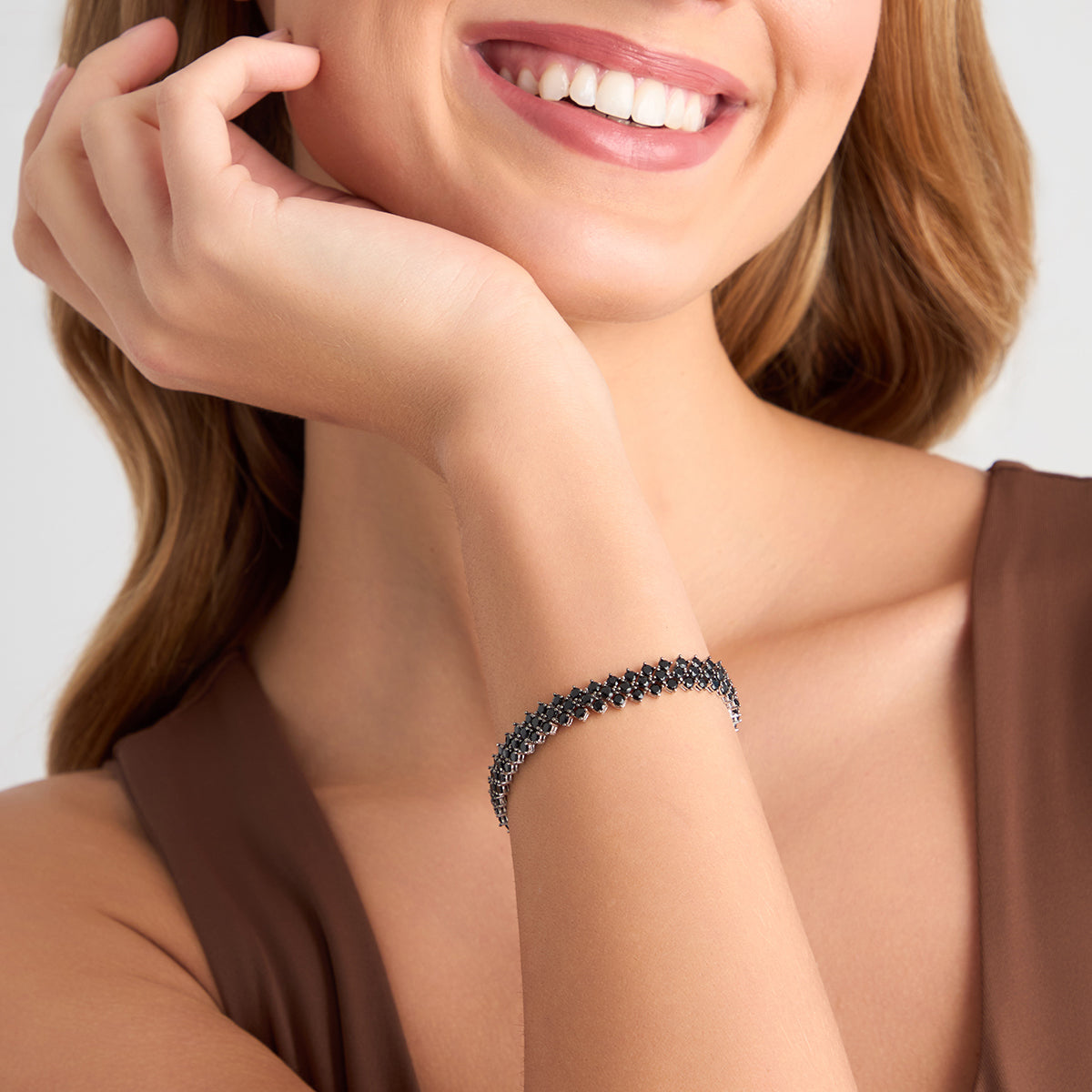 Bransoletka srebrna z cyrkoniami - Evento