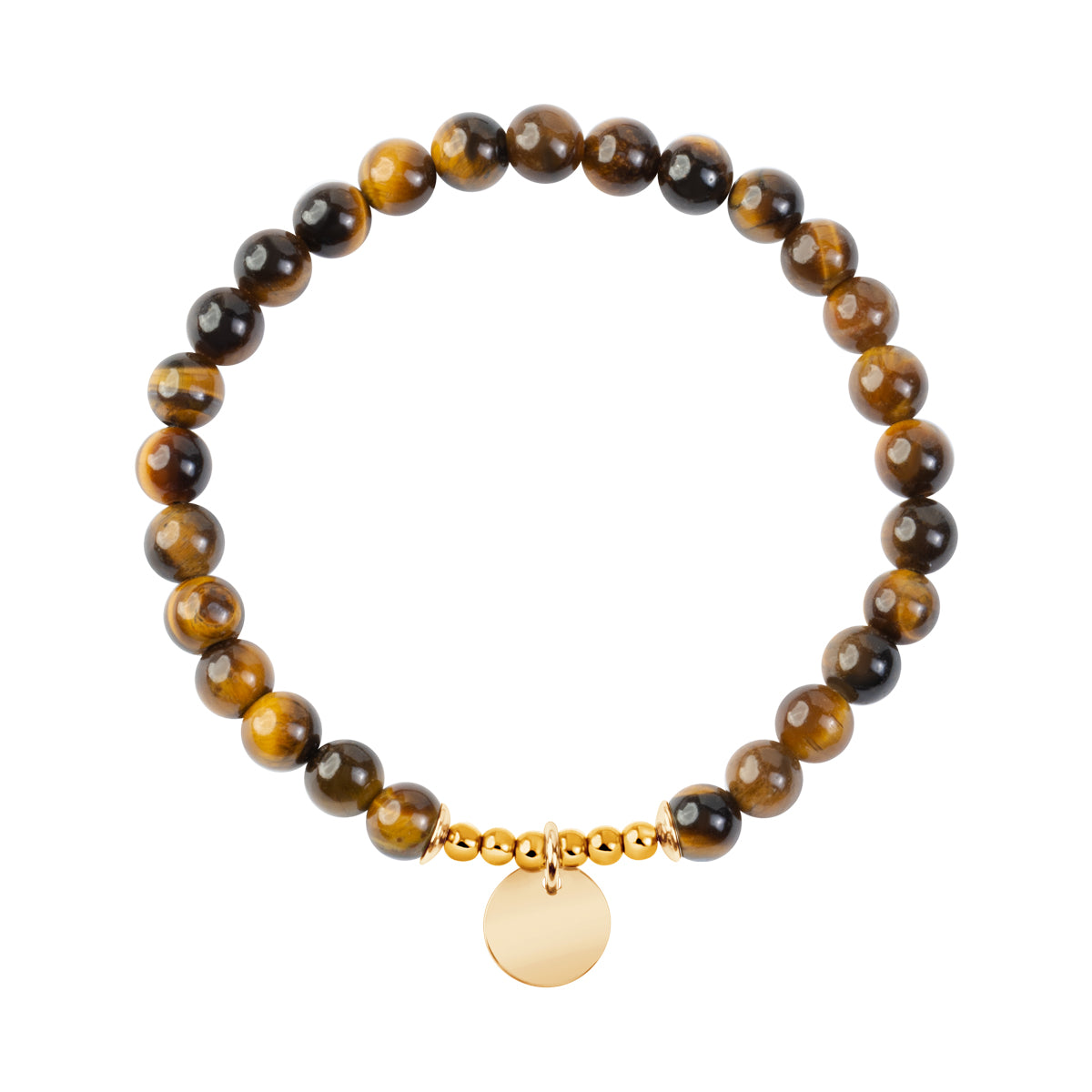 Bransoletka srebrna pozłacana z tygrysim okiem