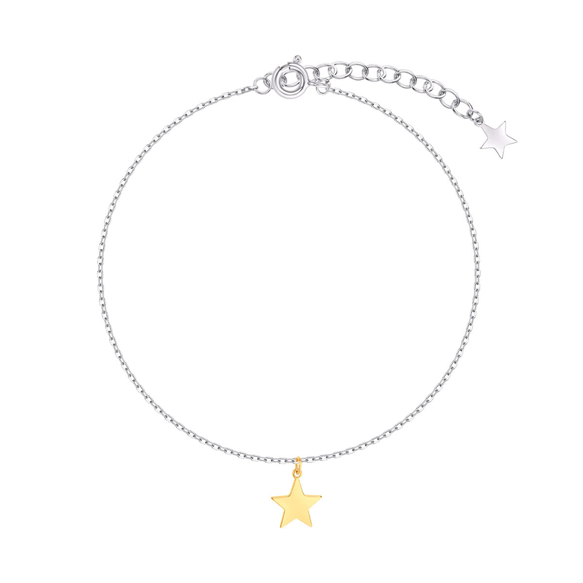 Bransoletka srebrna - gwiazdka