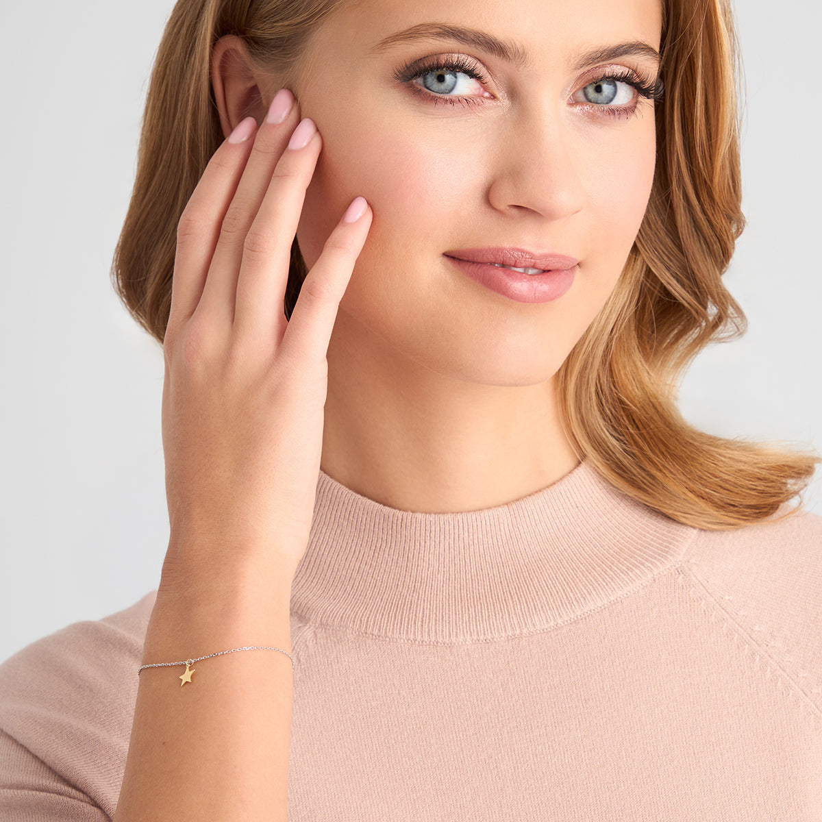 Bransoletka srebrna - gwiazdka