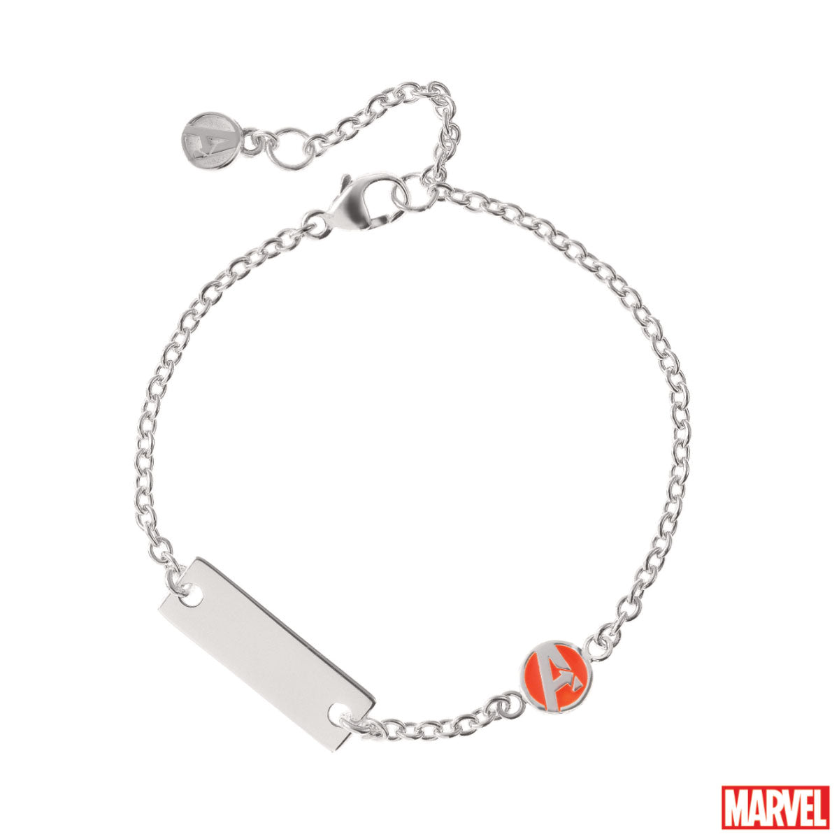Bransoletka srebrna z blaszką - Avengers - Marvel