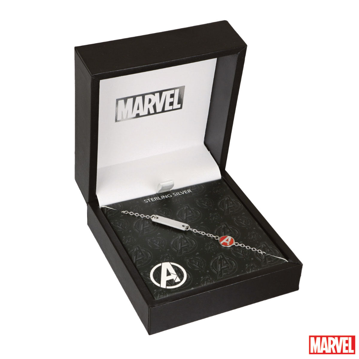 Bransoletka srebrna z blaszką - Avengers - Marvel