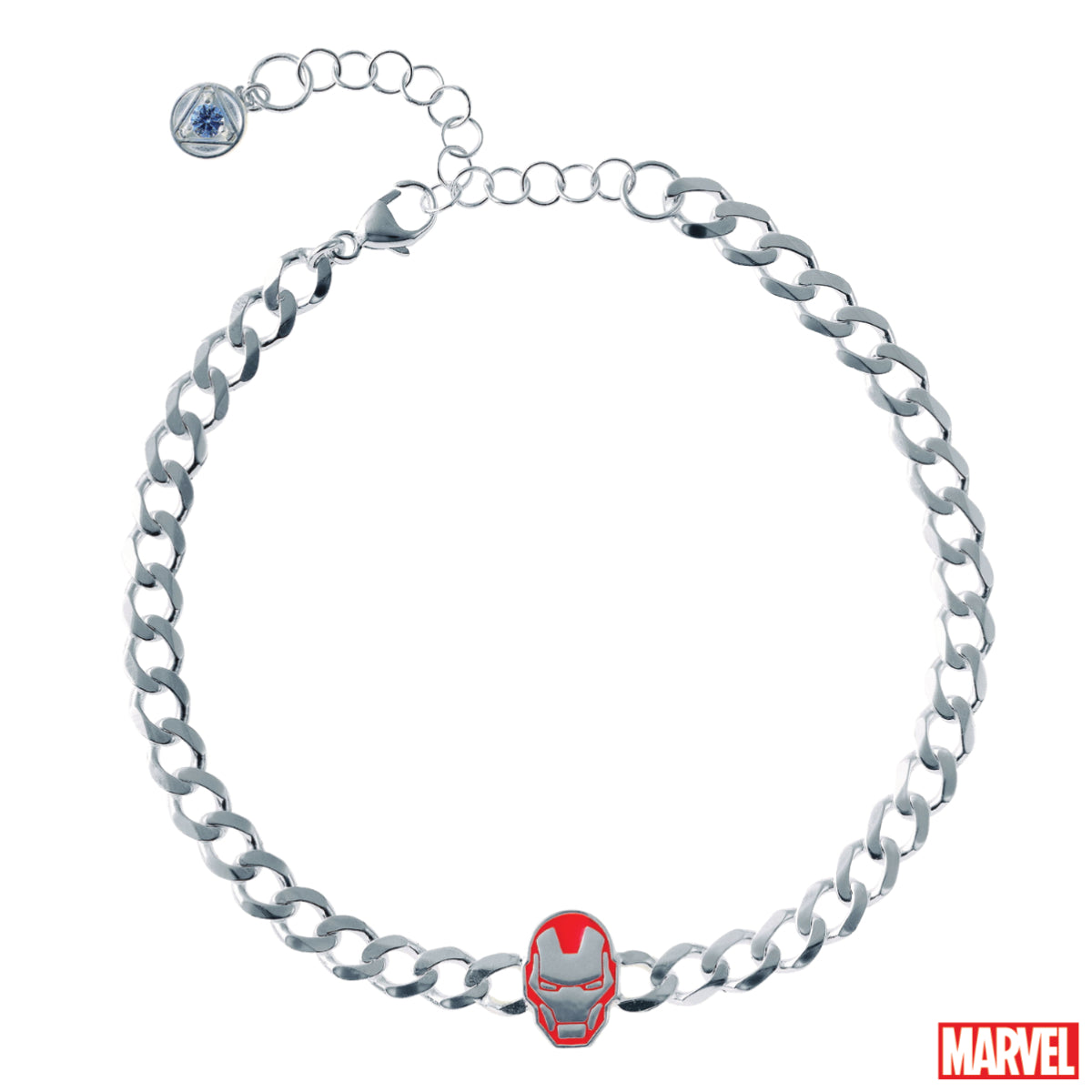 Bransoletka srebrna - Iron Man - Marvel