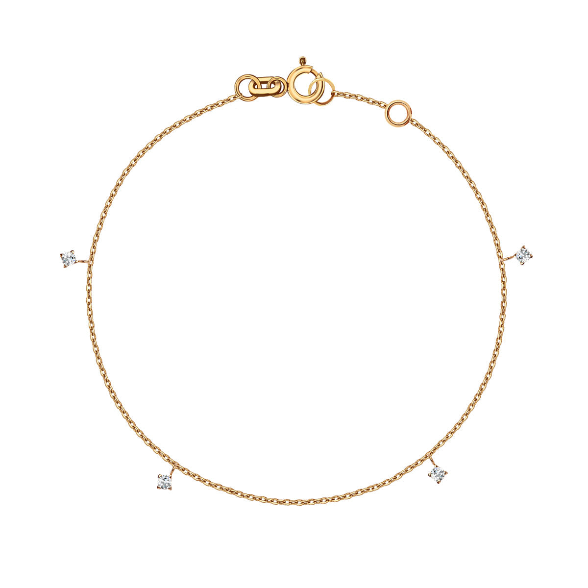 Bransoletka złota z cyrkoniami