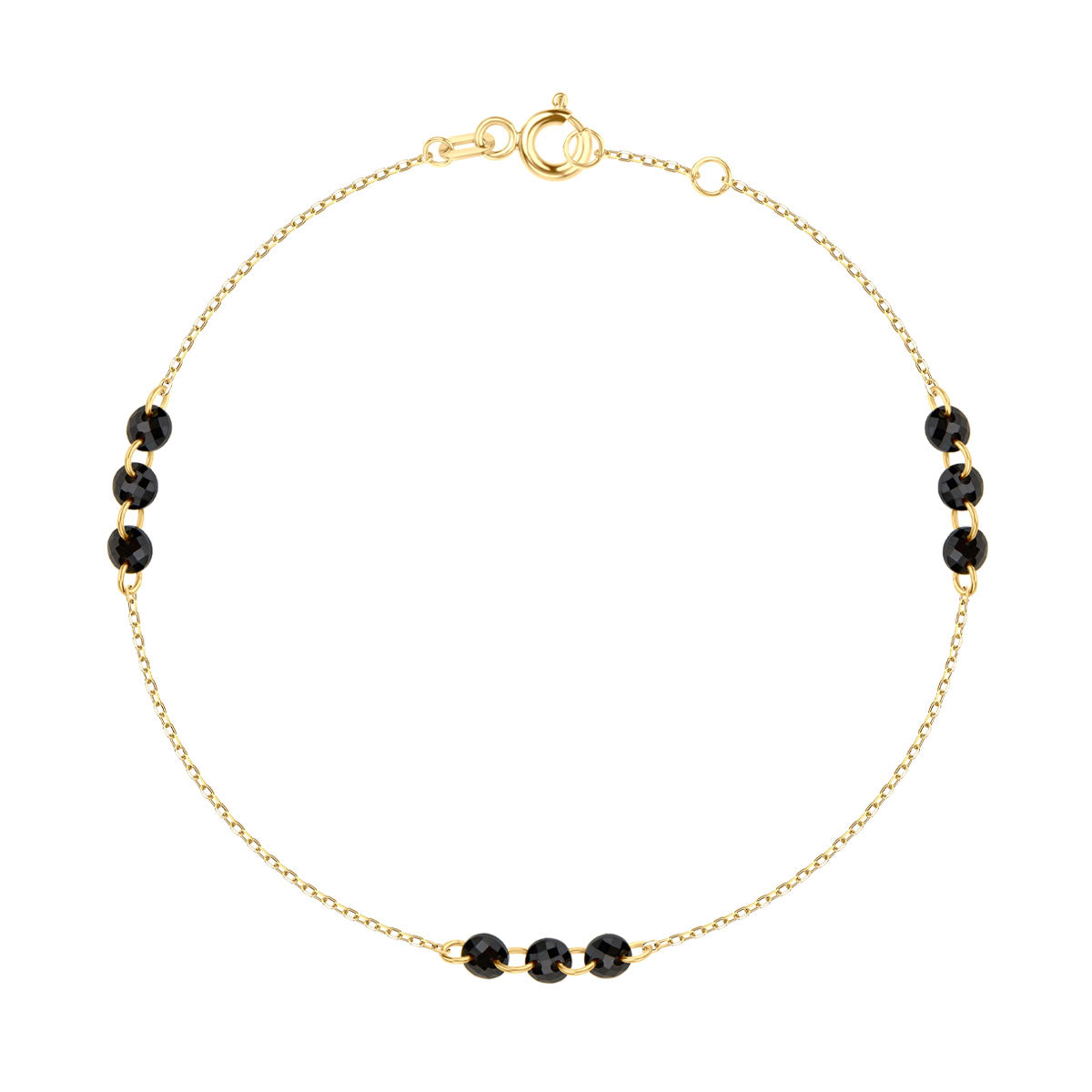 Bransoletka złota z czarnymi cyrkoniami