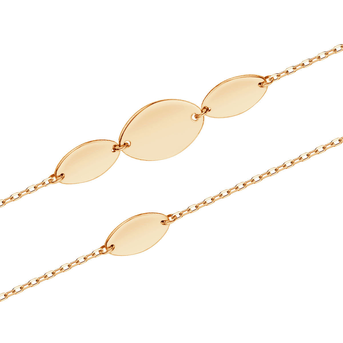 Bransoletka złota - łezki - Verona