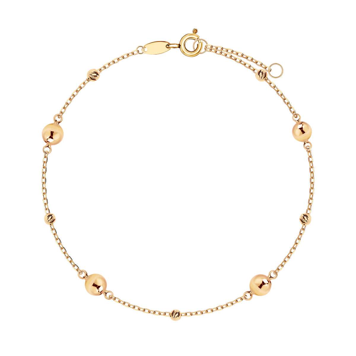 Bransoletka złota - kulki - Verona