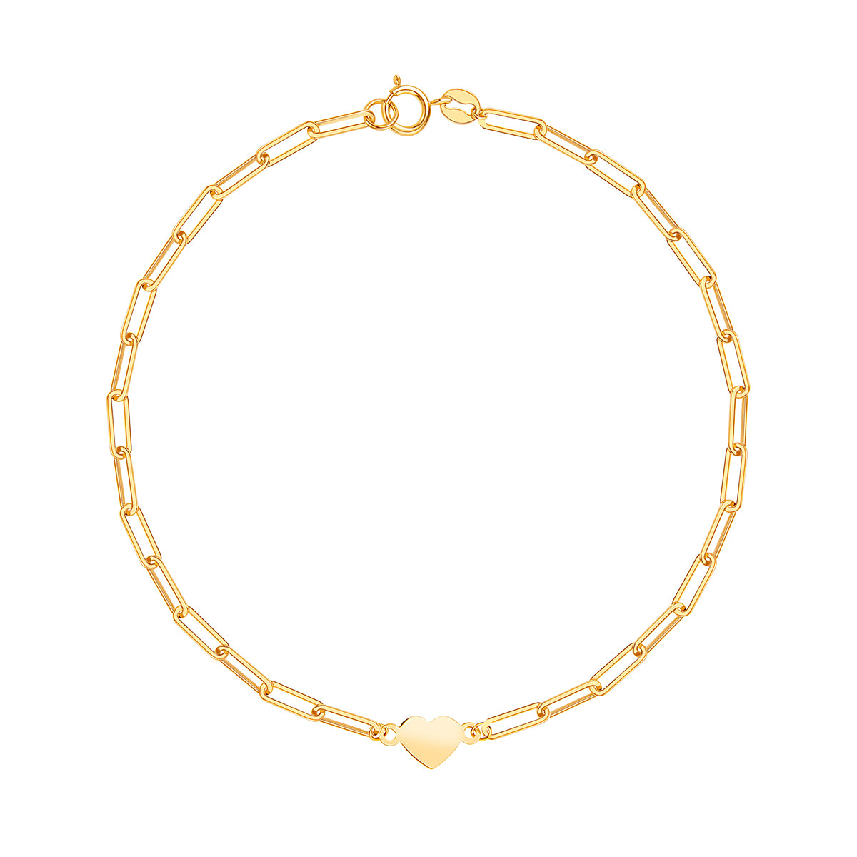 Bransoletka złota - serce
