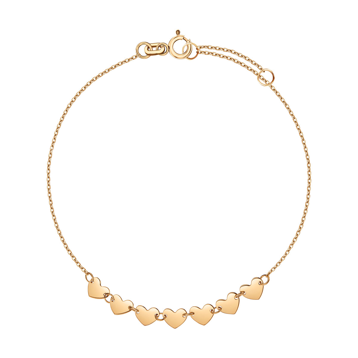 Bransoletka złota - serca