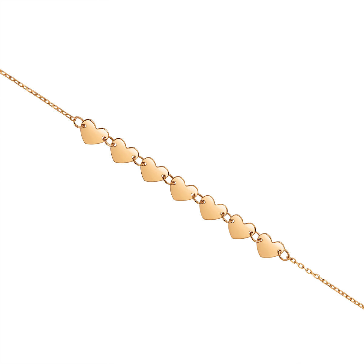 Bransoletka złota - serca