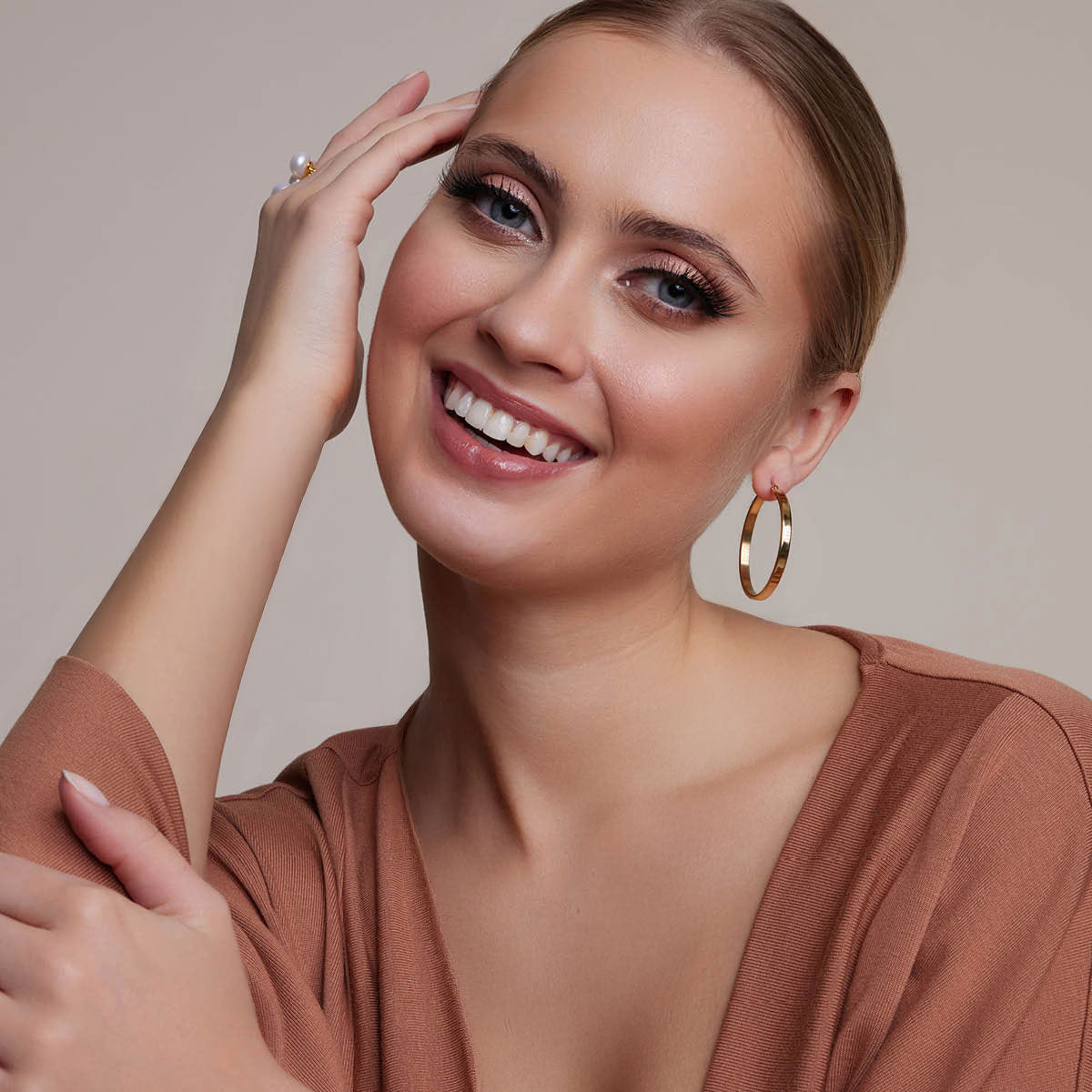 Kolczyki stalowe - koła - Moderno