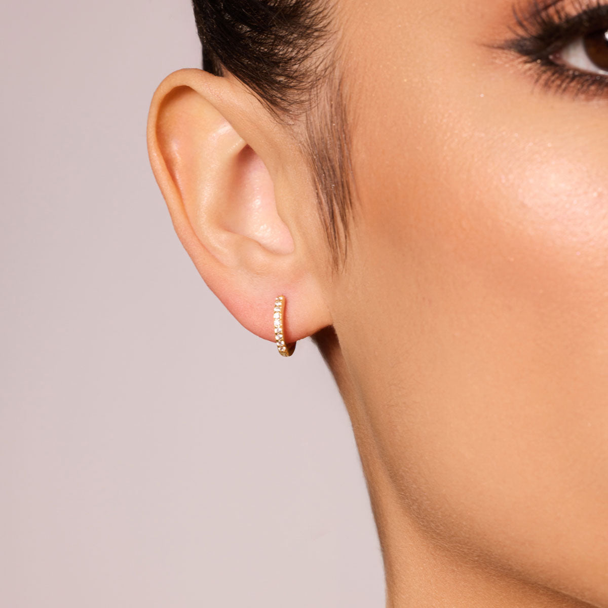 Kolczyki srebrne pozłacane z cyrkoniami - koła