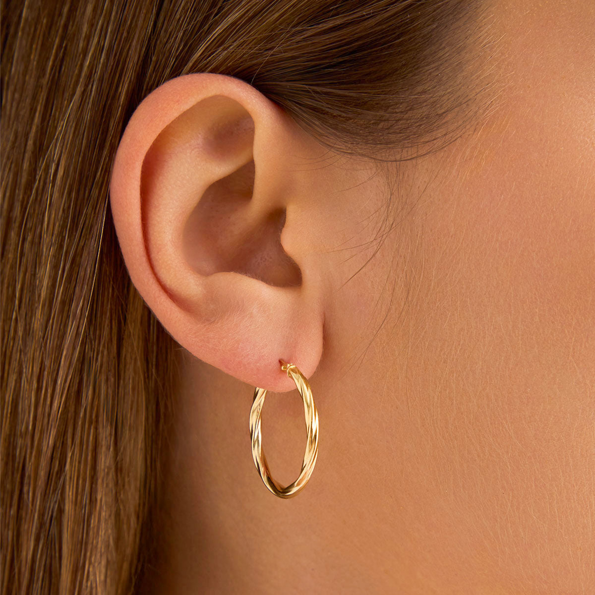 Kolczyki srebrne pozłacane - koła - Senza