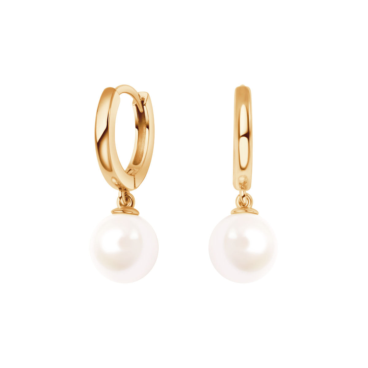 Kolczyki srebrne pozłacane z perłami