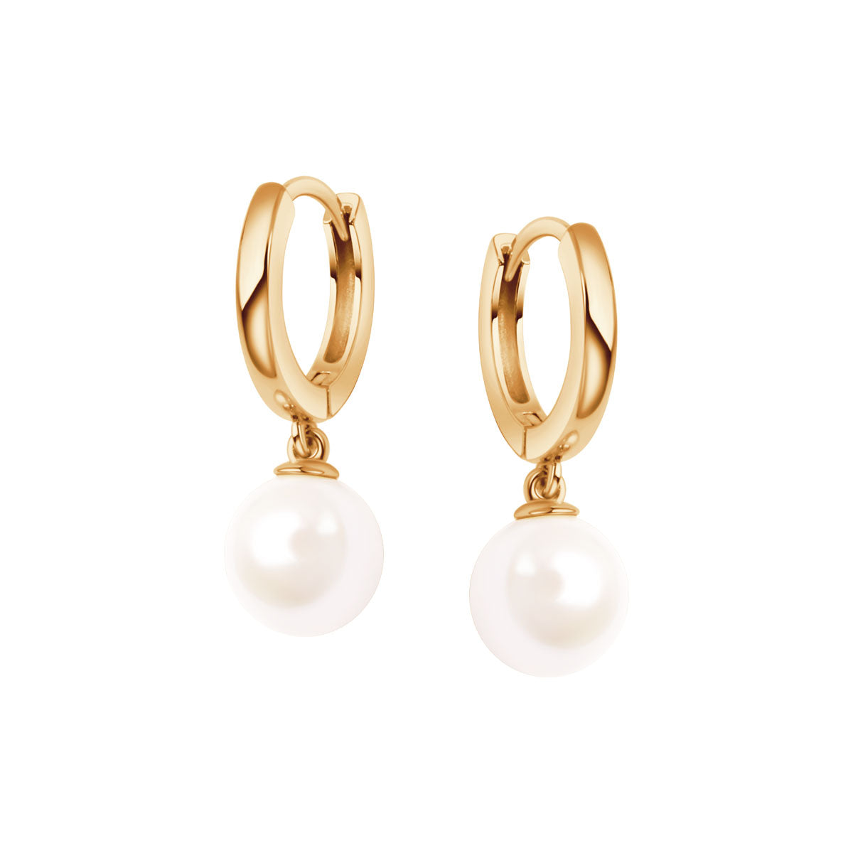 Kolczyki srebrne pozłacane z perłami