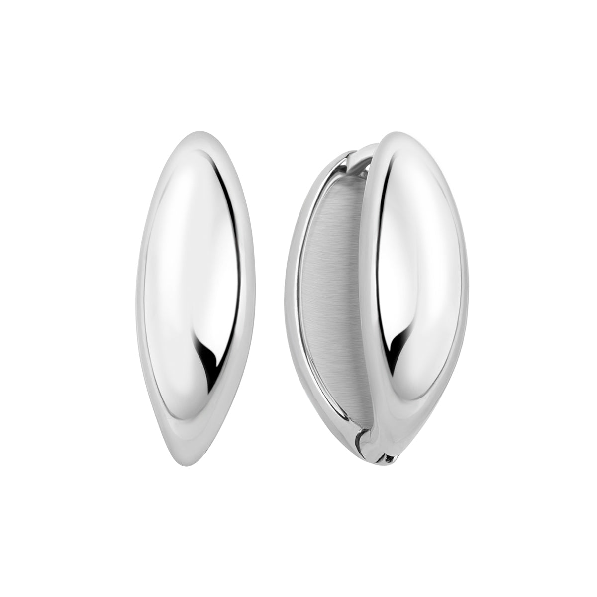 Kolczyki srebrne - owalne