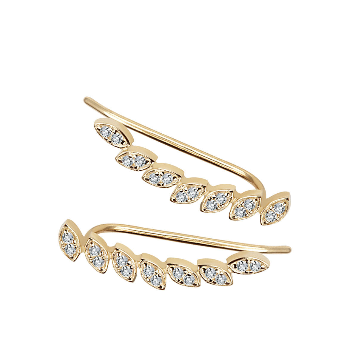 Kolczyki złote z cyrkoniami - Verona