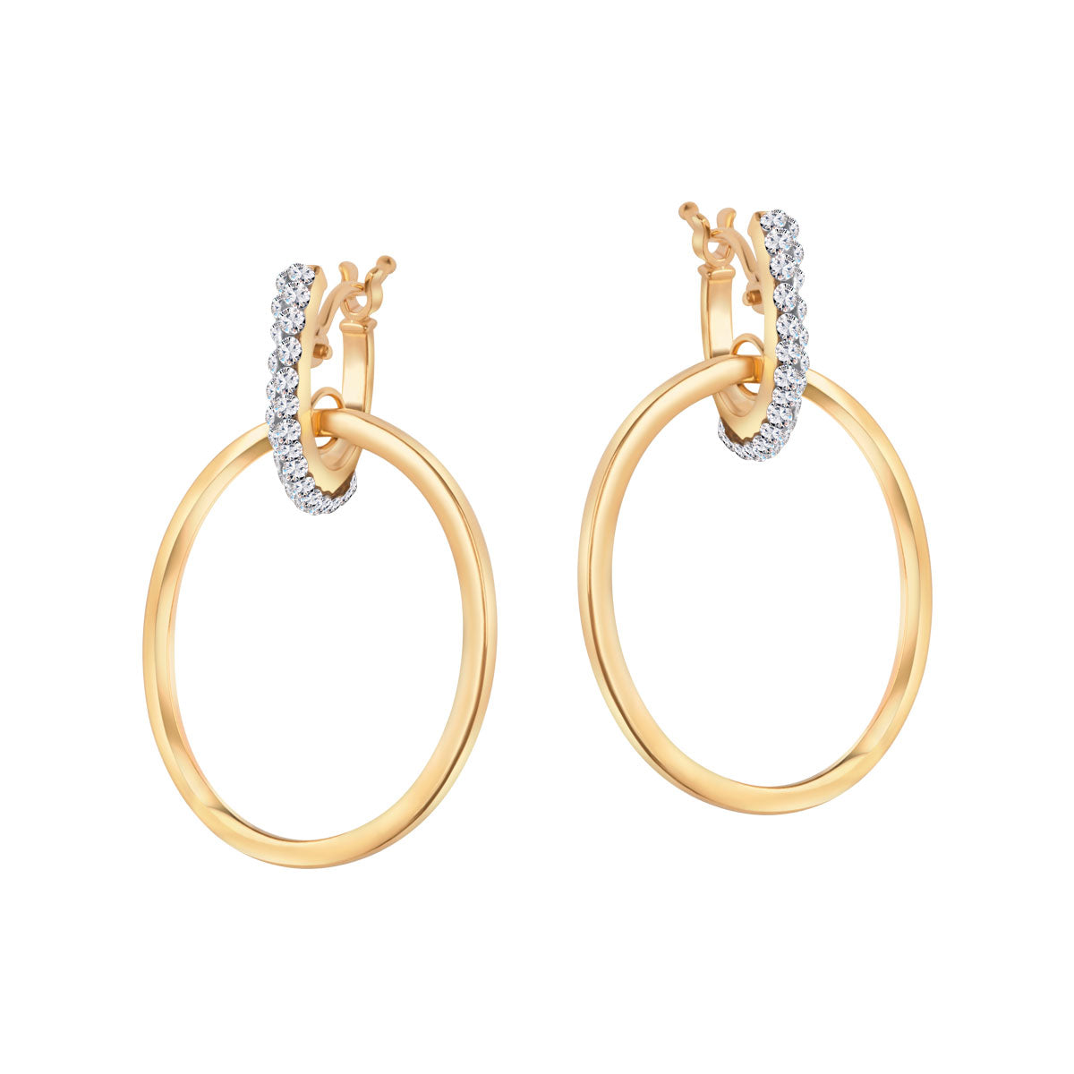 Kolczyki złote z cyrkoniami - Evento