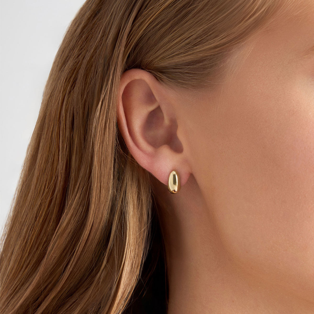 Kolczyki złote - owalne