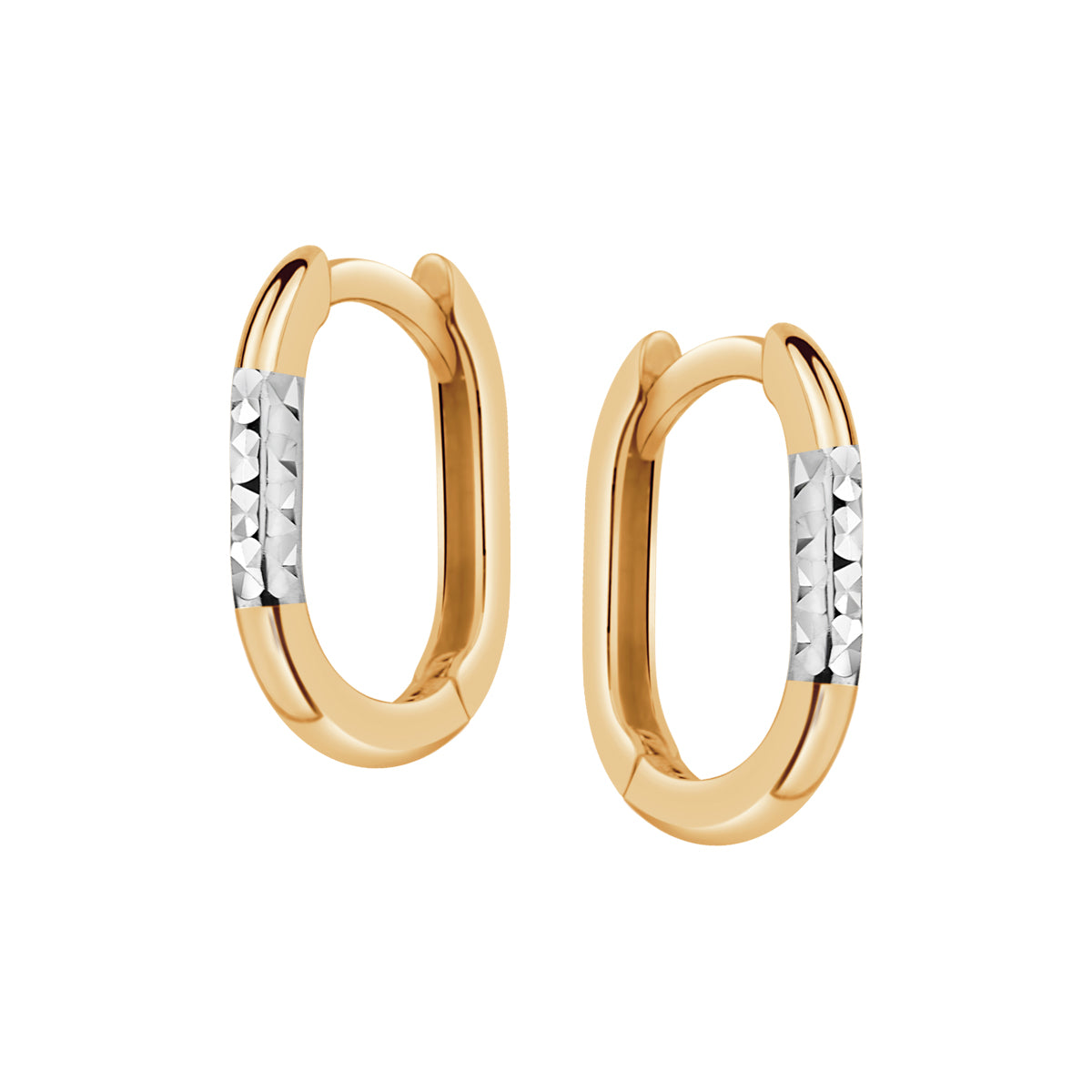 Kolczyki złote - owalne