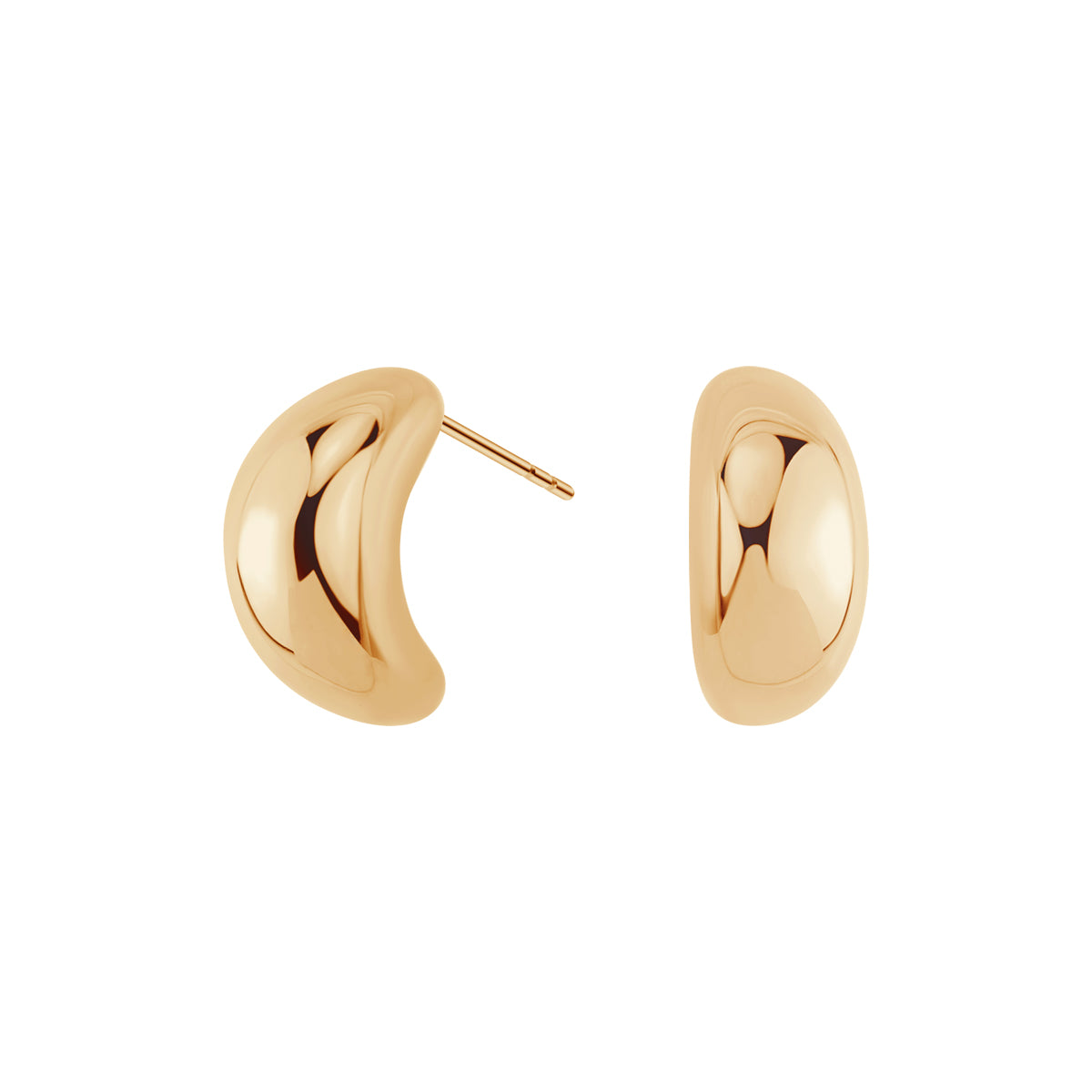 Kolczyki stalowe - półksiężyce - Moderno