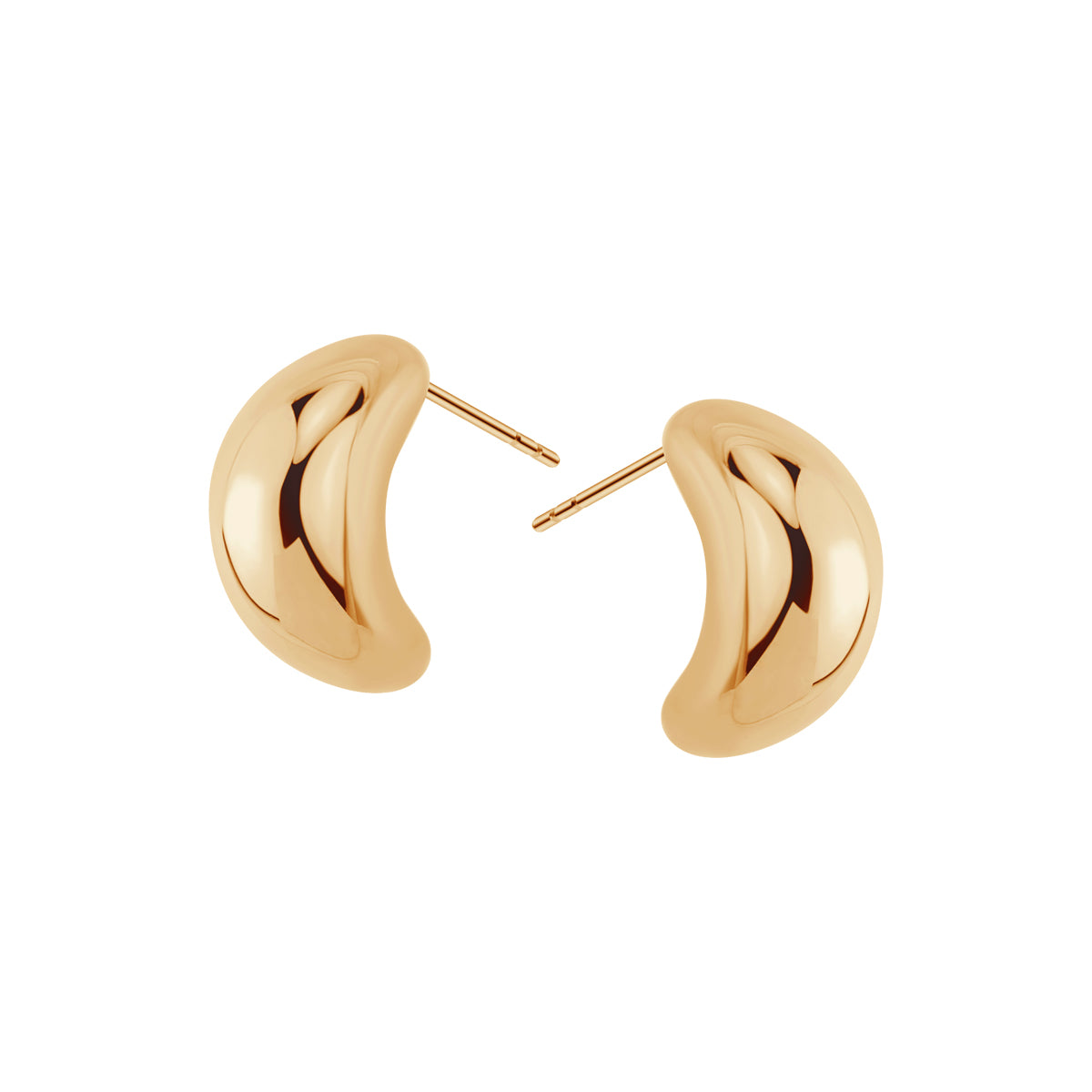 Kolczyki stalowe - półksiężyce - Moderno