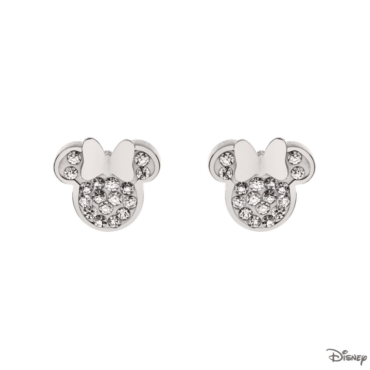 Kolczyki stalowe z cyrkoniami - Myszka Minnie - Disney