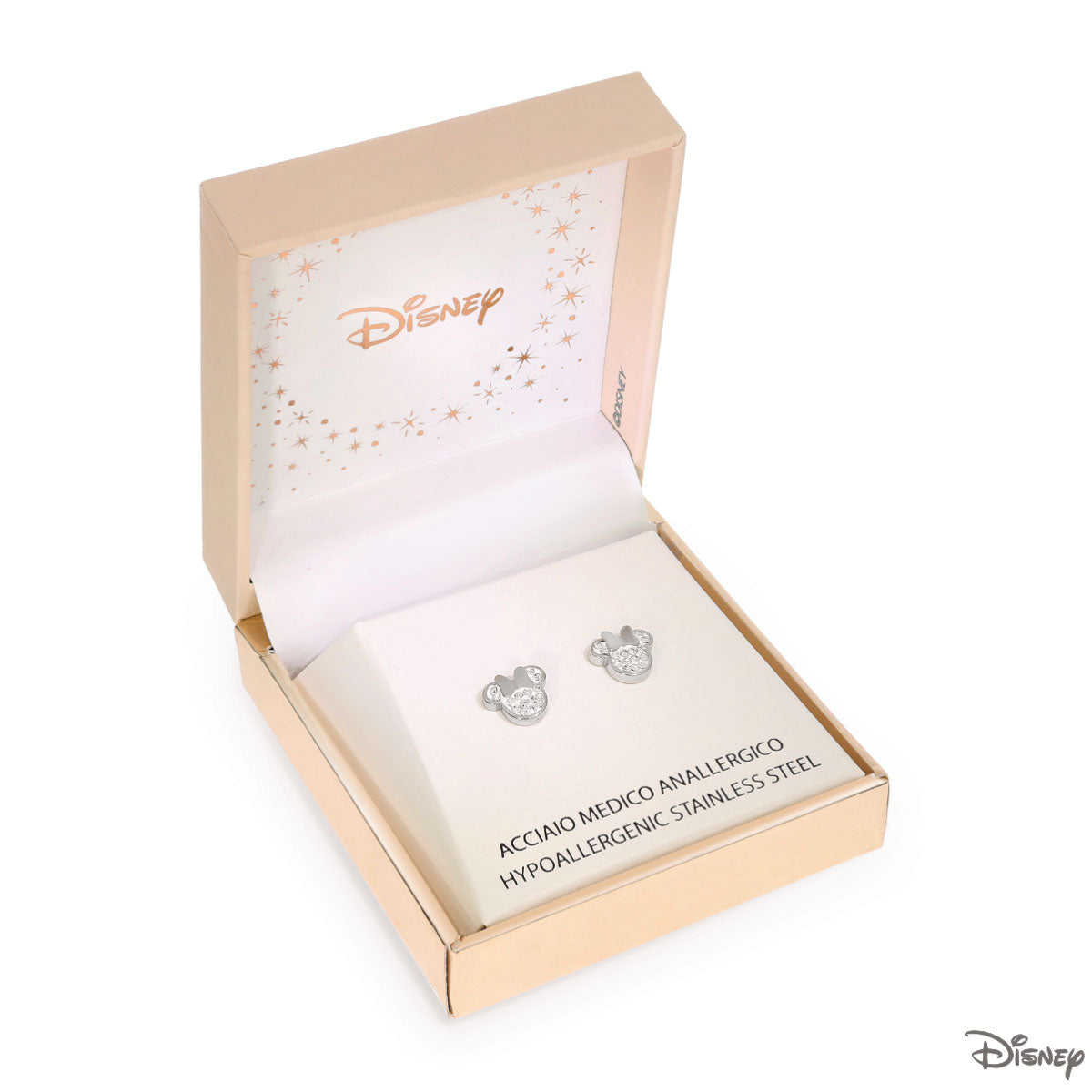 Kolczyki stalowe z cyrkoniami - Myszka Minnie - Disney