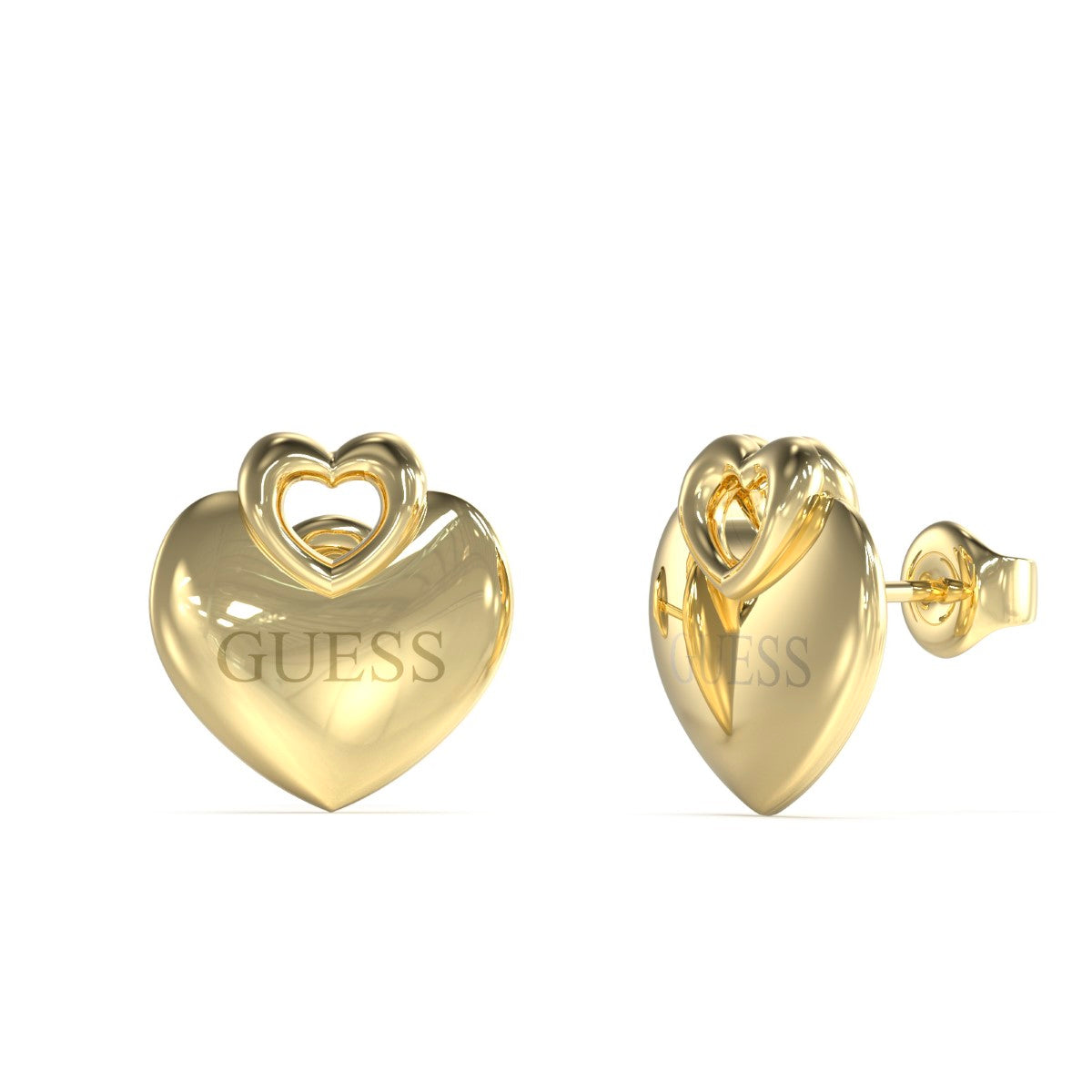 Kolczyki stalowe - serca - Guess Crazy In Love