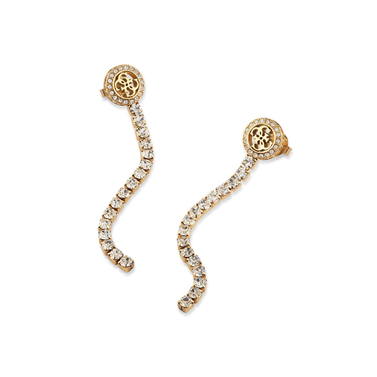 Kolczyki stalowe wiszące z cyrkoniami - Guess Paradise