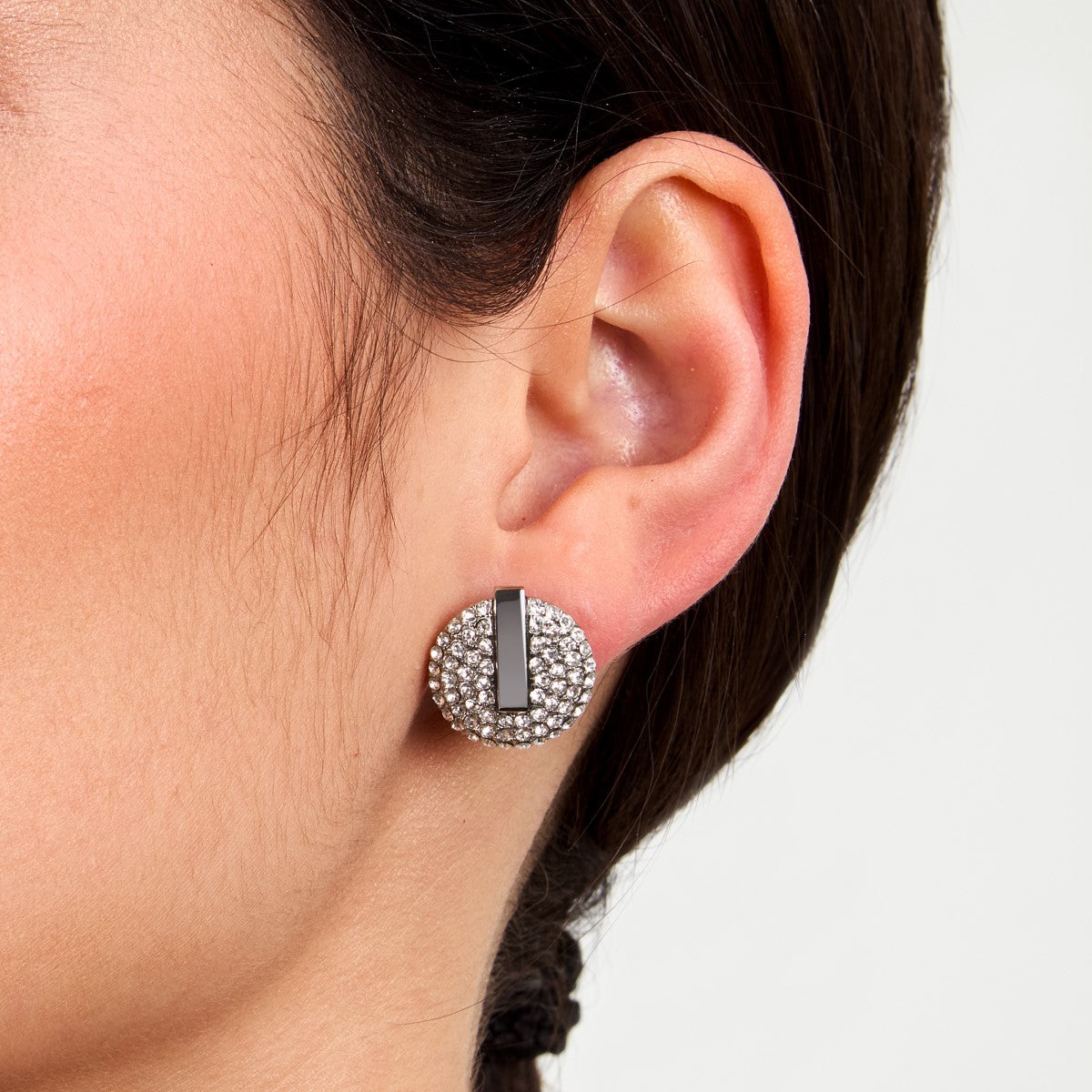 Kolczyki stalowe z cyrkoniami - Tiramisu T-Round