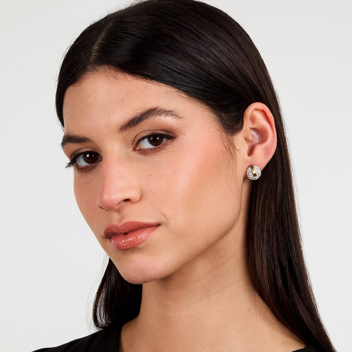 Kolczyki stalowe z cyrkoniami - Trussardi T-Round