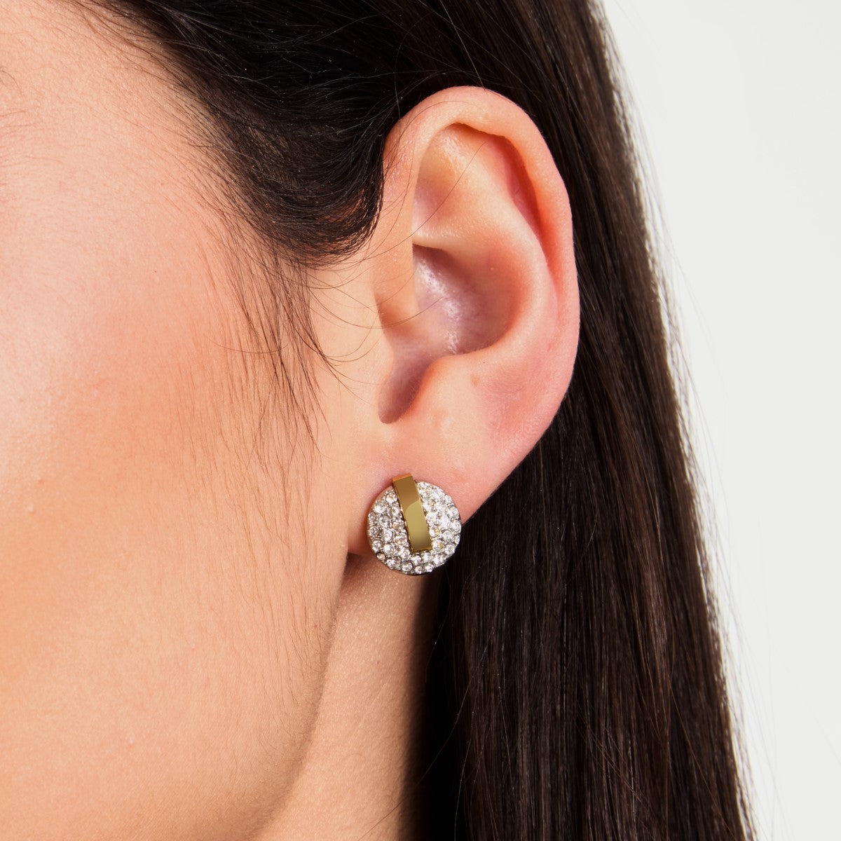 Kolczyki stalowe z cyrkoniami - Trussardi T-Round