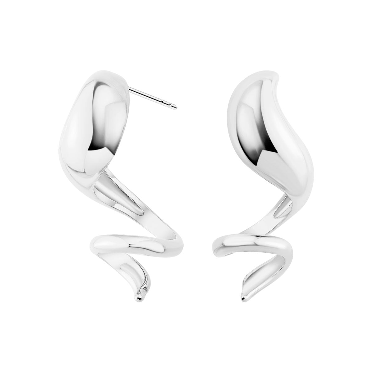 Kolczyki stalowe - spirale - Moderno