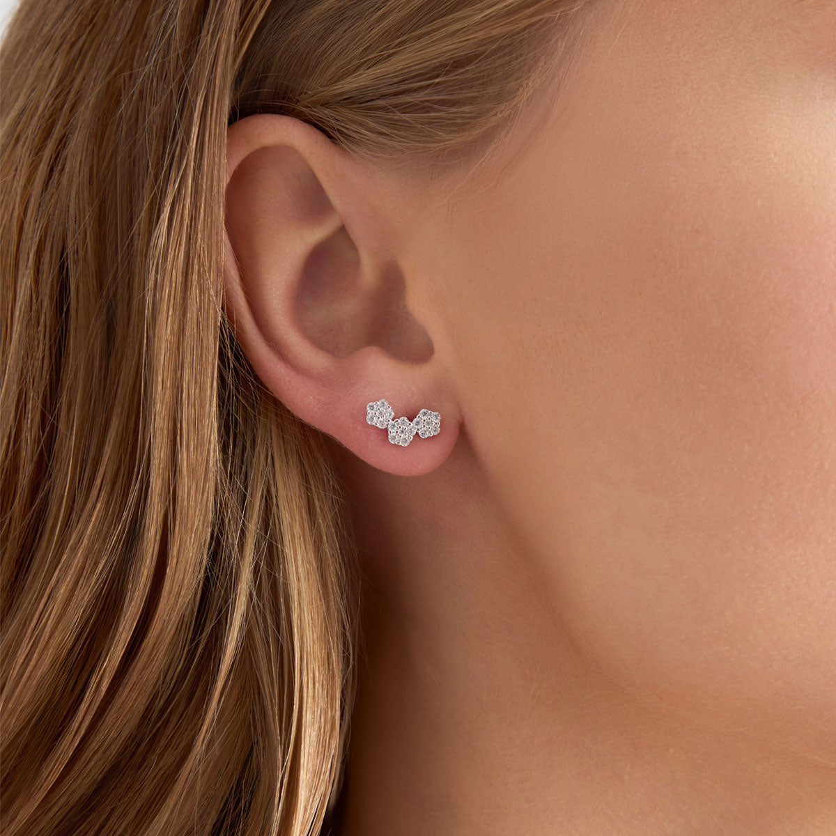 Kolczyki srebrne z cyrkoniami - Verona