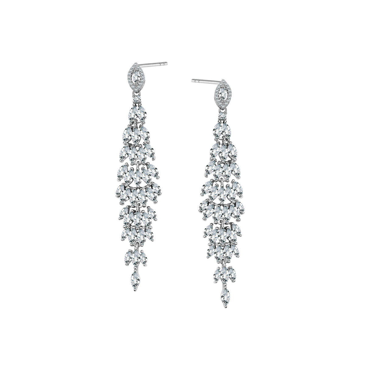 Kolczyki srebrne z cyrkoniami - Evento - Verona