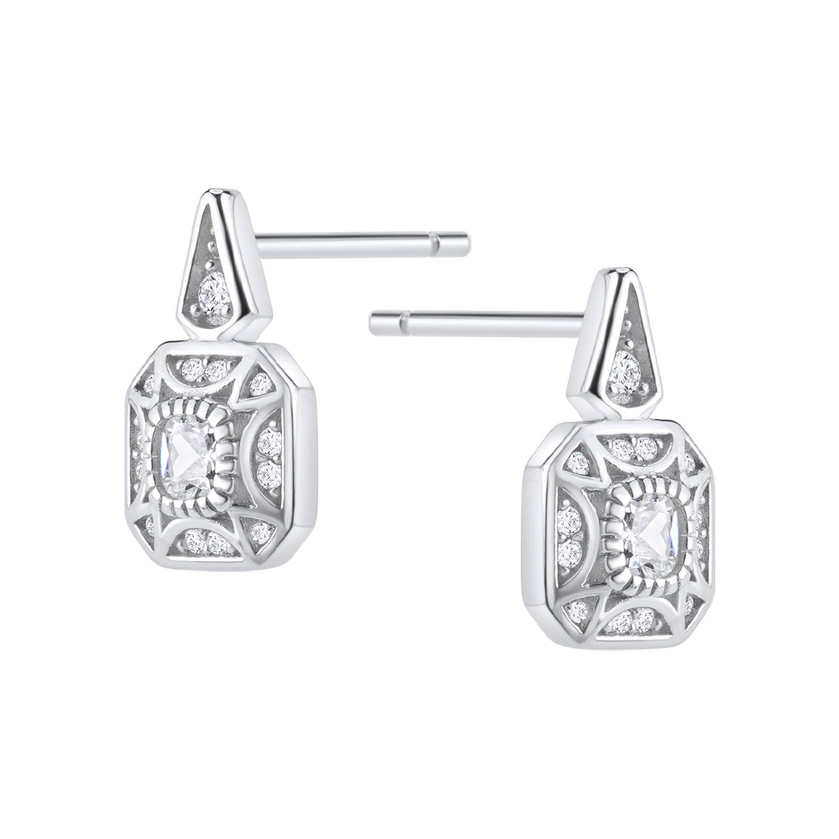 Kolczyki srebrne z cyrkoniami - Verona