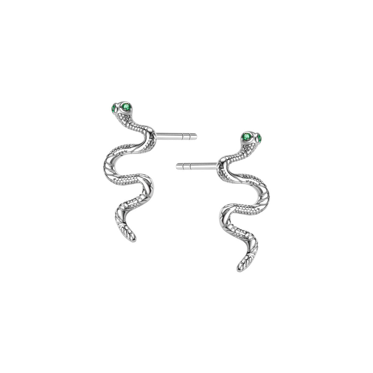 Kolczyki srebrne z cyrkoniami - żmije - Verona