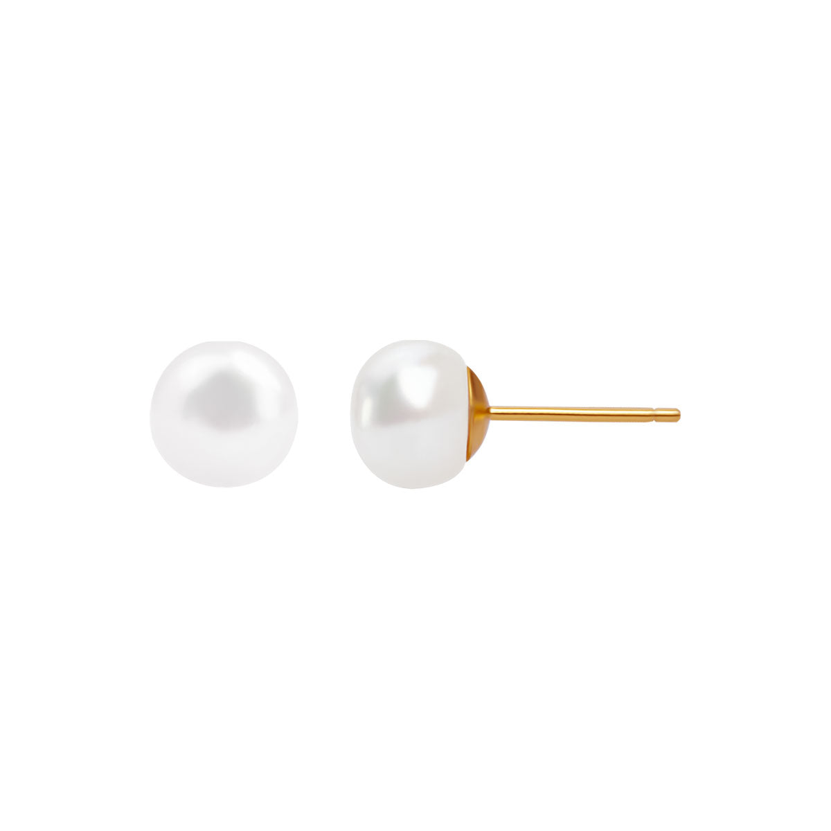Kolczyki srebrne pozłacane z perłami