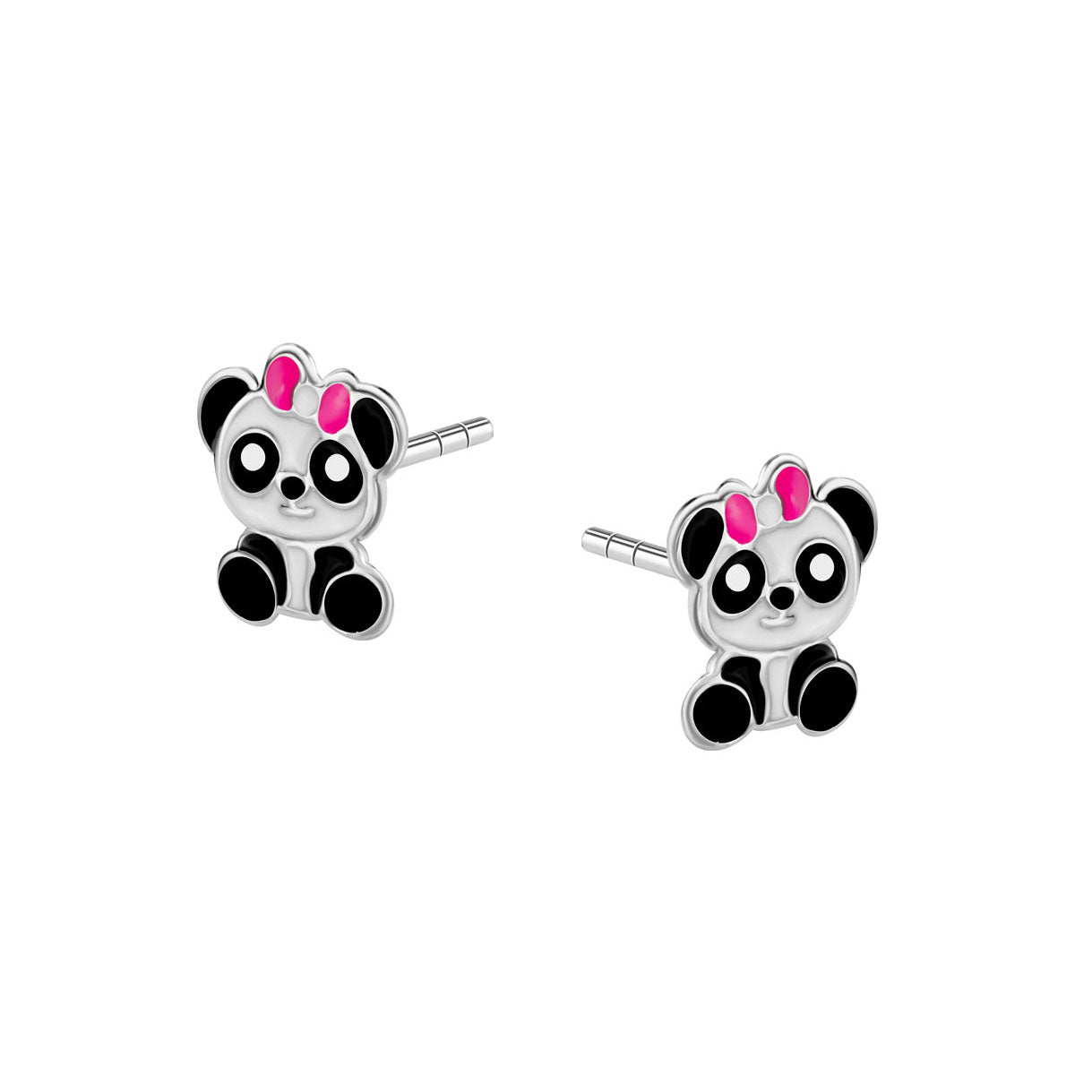 Kolczyki srebrne z emalią - Bambini