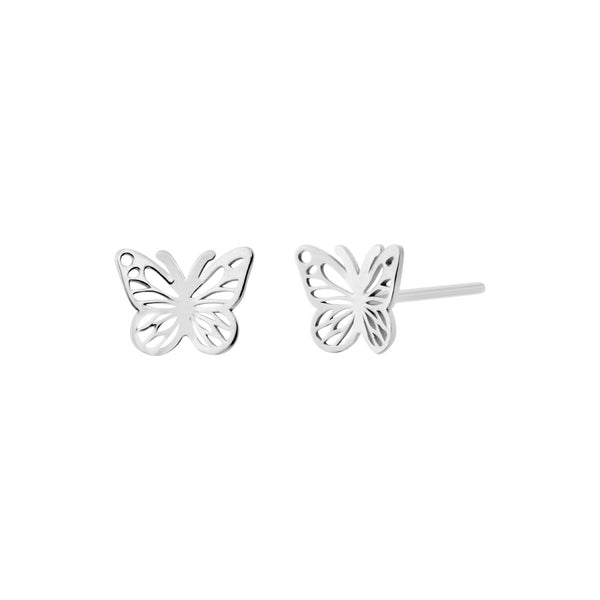 Kolczyki srebrne - motyle - Natura