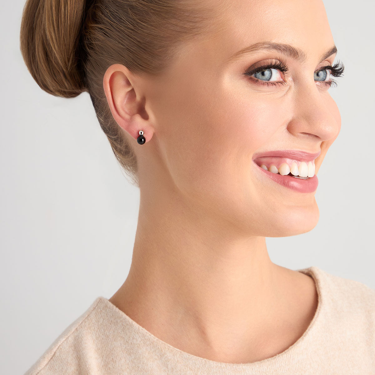 Kolczyki srebrne z agatami - kulki